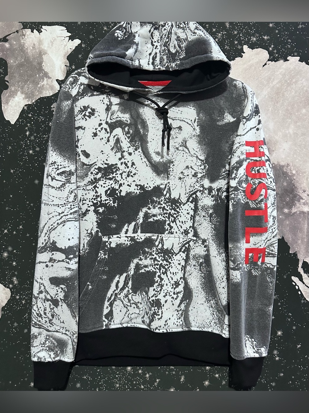 Seven Souls New York Hustle Marble Pattern Hoodie